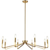 Dainolite Clayton 8 Light Chandelier Aged Brass Lamp