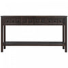 Michael Solid Wood Console Table For Entryway With Storage Drawers And Bottom Shelf - Brown | Table Console Michael En Bois Massif Pour Entree Avec Tiroirs De Rangement Et Etagere Inferieure - Marron