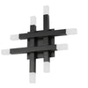 Dainolite Acasia Wall Sconce 24w Matte Black Frosted Acrylic Diffuser Lamp|Applique murale Acasia de Dainolite en acrylique givré qui diffuse la lumière, avec fini noir mat et ampoule de 24 W