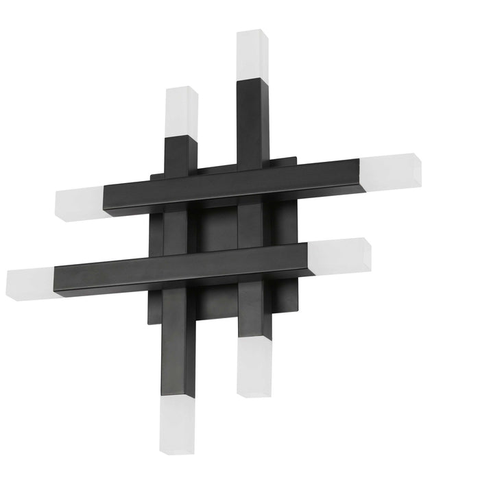 Dainolite Acasia Wall Sconce 24w Matte Black Frosted Acrylic Diffuser Lamp