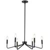 Dainolite Clayton 6 Light Chandelier Matte Black Lamp|Lustre Clayton de Dainolite avec fini noir mat et 6 ampoules