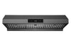 Hauslane | Chef 36-in Ducted Black Stainless Steel Undercabinet Range Hood | Hauslane | Hotte de cuisine sous-meuble a conduit de 36 pouces en acier inoxydable noir