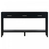 Emma 59.1'' Farmhouse Entryway Table with Drawers and Open Shelf,Black Sofa Table  | Table d'entree Emma 59,1'' de style ferme avec tiroirs et etagere ouverte, noire