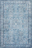 Aqua Green Flora Washable Non-slip Low Pile Area Rug 5'x7' | Tapis Vert Floral Lavable Antiderapant A Poils Ras 5'x7'