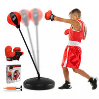 Costway Kids Punching Bag Toy Set Adjustable Stand Boxing Glove Speed Ball W/ Pump New