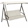Outsunny 3-seat Patio Swing Chair With Adjustable Canopy And Cushions|Outsunny Balancoire De Patio 3 Places Avec Auvent Reglable Et Coussins