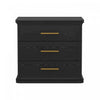 Clifford Traditional Nightstand in Black (3-Drawer) | Table de nuit traditionnelle Clifford en noir (3 tiroirs)