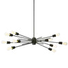 Dainolite Nebraska 10 Light Horizontal Pendant Espresso Finish Lamp|Luminaire suspendu horizontal Nebraska de Dainolite avec fini espresso et 10 ampoules