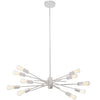 Dainolite Nebraska 10 Light Horizontal Pendant Matte White Finish Lamp|Luminaire suspendu horizontal Nebraska de Dainolite avec fini blanc mat et 10 ampoules