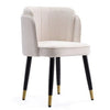 Manhattan Comfort Zephyr Velvet Dining Chair - Cream|Chaise de salle à manger Zephyr de Manhattan Comfort en velours - crème