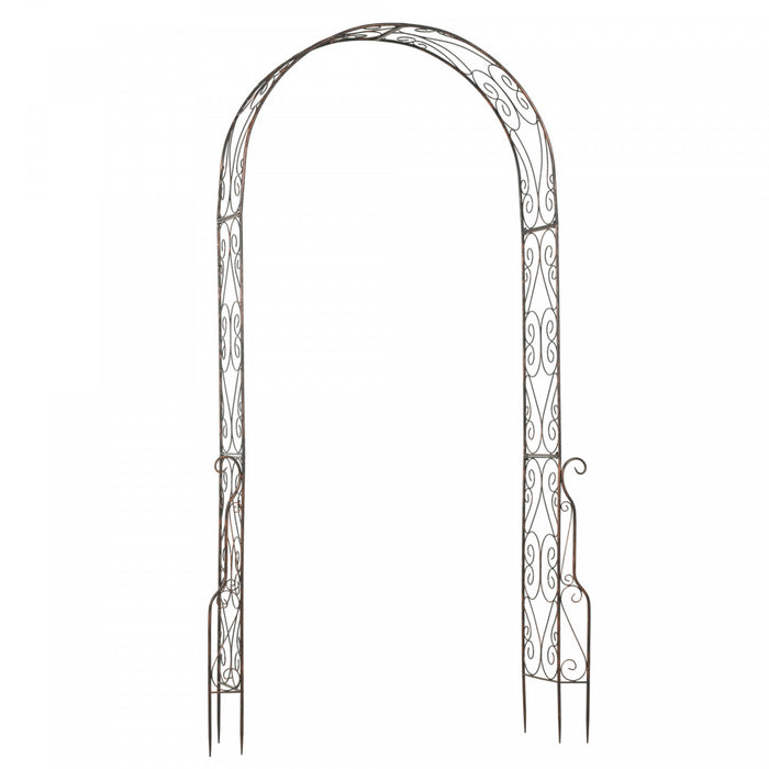 Outsunny 7.5ft Garden Metal Arch Outdoor Walkway Arbor For Decorative Climbing Vine Plants Patio Lawn Courtyard Party Ceremony Decoration Accessories Black