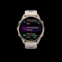 Garmin Forerunner 970 Smartwatch 47mm, Amoled, Soft Gold Titanium, French Gray/indigo, Gps Running Tracker, 15-day Battery