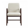 Stella Modern Wood Velvet Armchair in Cream | Fauteuil moderne en bois et velours Stella, coloris creme