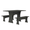 Coney Mid-Century Modern 3-Piece Dining Set in Charcoal Gray | Ensemble de salle a manger Coney style milieu du siecle, 3 pieces, gris charbon