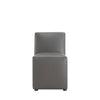 Manhattan Comfort Anna Modern Square Faux Leather Dining Chair - Pewter|Chaise de salle à manger carrée et moderne Anna de Manhattan Comfort en similicuir - étain