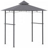 Outsunny 8' X 5' Bbq Grill Gazebo Tent With Double Tiered Canopy For Outdoor Sun Shade, Grey|Outsunny 8' X 5' Pavillon De Jardin Abri Barbecue Avec Double Toit Auvent Exterieur Gris