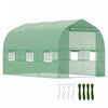 Outsunny 6.6' X 11' X 7' Walk-in Greenhouse Outdoor Plant Tunnel, Green|Outsunny Serre Tunnel Pour Plantes D'exterieur 6,6' X 11' X 7', Vert