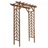 Outsunny 79" Garden Trellis, Wooden Arched Arbour With Pergola Style Roof|Outsunny 79" Treillis De Jardin, Arbre En Bois Arque Avec Toit En Forme De Pergola