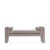 Concord Modern Glam Chenille Accent Bench in Dove | Banc d’appoint moderne glamour en chenille Concord, coloris colombe