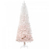 Homcom 7 Foot Artificial Christmas Tree With Metal Base Pink And White|Homcom Sapin De Noel Artificiel En Forme De Crayon 616 Branches