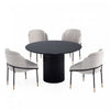 Flor and Hathaway Modern Industry Chic 5-Piece Dining Set in Wheat and Black | Ensemble de salle a manger moderne Flor et Hathaway Chic industriel 5 pieces en ble et noir