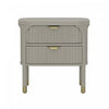 Park Contemporary 24" Solid Wood Nightstand in Gray (2-Drawer) | Table de nuit contemporaine Park 24" en bois massif gris (2 tiroirs)