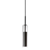 Dainolite Luna LED Pendant 6w Black Finish Clear Glass Lamp