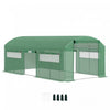 Outsunny 19.5' X 10' Tunnel Greenhouse Green House With 3 Roll-up Doors|Outsunny Serre Tunnel 19,5' X 10' Avec 3 Portes Enroulables