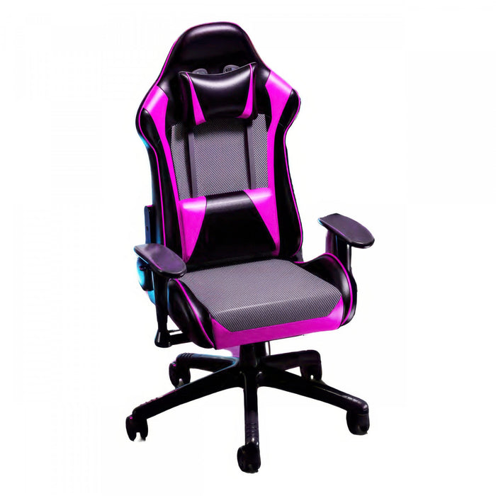 TygerClaw High Back Gaming Chair for Maximum Comfort in Pink Office Chair