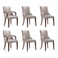 Shubert Modern 6-Piece Dining Chair Set in Light Gray