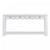 Gracie Solid Wood Console Table With Drawers And Shelf - Antique White | Table Console Gracie En Bois Massif Avec Tiroirs Et Etagere - Blanc Antique