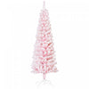 Homcom Snow Flocked Pencil Christmas Tree Slim Artificial Christmas Tree|Homcom Arbre De Noel Artificiel Fin Floque De Neige Artificielle 5pi