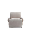 Verandah Mid-Century Modern Chenille Lounge Chair in Beige | Fauteuil lounge en chenille beige Verandah style mid-century modern