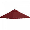 Outsunny 10' X 10' Gazebo Replacement Canopy, 2-tier Gazebo Cover Burgundy|Outsunny Auvent De Remplacement Pour Tonnelle 10' X 10', 2 Niveaux, Rouge
