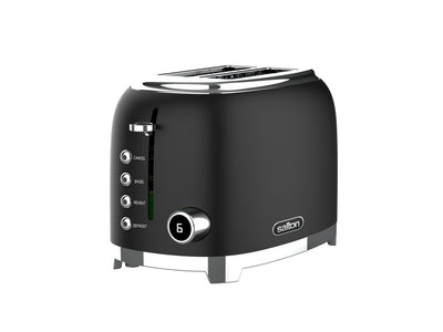 Salton NuRetro Digital 2 Slice Toaster - Midnight Black|Salton grille pain numeriques NuRetro 2 tranches - noir minuit