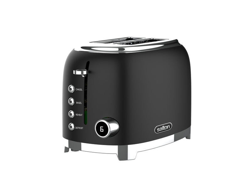 Salton NuRetro Digital 2 Slice Toaster - Midnight Black