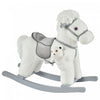 Qaba Kids Plush Ride-on Rocking Horse With Bear Toy, Children Chair With Soft Plush Toy & Fun Realis|Qaba Kids Cheval A Bascule En Peluche Avec Ours, Chaise Pour Enfants Avec Peluche Douce Et Sons Real