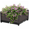 Outsunny Plastic Garden Raised Bed, Elevated Planter Box, Flower Vegetables Planting Container With |Outsunny Jardiniere Sur Pieds Carre Potager Insert D'irrigation Inclus Plastique Brun