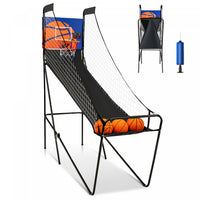 Costway Foldable Single Shot Basketball Arcade Game W/electronic Scorer 3 Basketballs