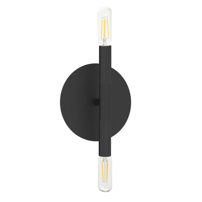 Dainolite Wand 2 Light Wall Sconce Matte Black Lamp