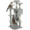 Pawhut 53" Cat Tree Tower, Large Cat Condo Furniture Multi-level Activity Center With Scratching Pos|Pawhut Arbre A Chat De 53 Po, Grand Meuble Pour Chat, Centre D'activites A Plusieurs Niveaux Avec Gr
