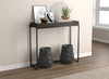 40” Modern Console Table With Sunkey Tray - Dark Grey With Black Metal | Console moderne de 40 po avec plateau encastré - gris foncé avec métal noir