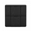 Clive Mid-Century Modern 22" Nightstand in Black (2-Drawer) | Table de nuit Clive style milieu du siecle 56 cm en noir (2 tiroirs)