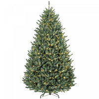 HOMCOM 6ft Prelit Christmas Tree, Easy Plug, Dual-Colour Lights, Hinged