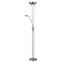 Dainolite Mother & Son Floor Lamp Satin Chrome Finish