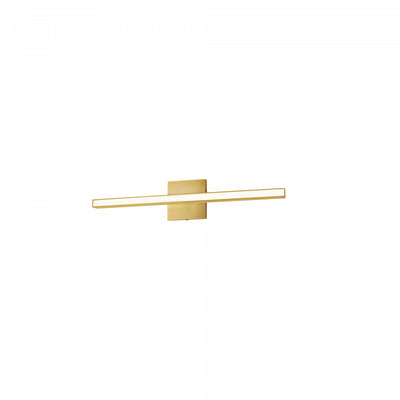 Dainolite Arandel Vanity Light 18w LED Aged Brass White Acrylic Diffuser Lamp|Lumière de coiffeuse Arandel de Dainolite en acrylique blanc qui diffuse la lumière, avec fini laiton vieilli et ampoule à DEL de 18 W