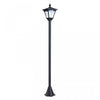 Outsunny Single Solar Lamp Post Garden Solar-powered LED Streetlight Style Outdoor Light Waterproof |Luminaire Exterieur Solaire Lampadaire Lanterne Classique LED 10 Lm Dim. 15l X 15l X 120h Cm Noir