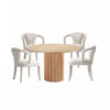 Hathaway and Palmer Modern Industry Chic 5-Piece Dining Set in Silver Lining and Natural Dining Room Set | Ensemble de salle a manger 5 pieces Hathaway et Palmer Modern Industry Chic en finition Silver Lining et Naturel