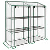 Outsunny Mini Greenhouse With 3 Tier 6 Shelves Portable Green House, Clear|Outsunny Mini Serre Avec 3 Etages 6 Etageres Serre Portable, Transparent