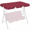 Outsunny 2 Seater Swing Canopy Replacement, Outdoor Swing Seat Top Cover, Uv50+ Sun Shade (canopy On|Outsunny Remplacement De L'auvent De Balancoire 2 Places Avec Cadre Tubulaire, Housse De Siege De Ba